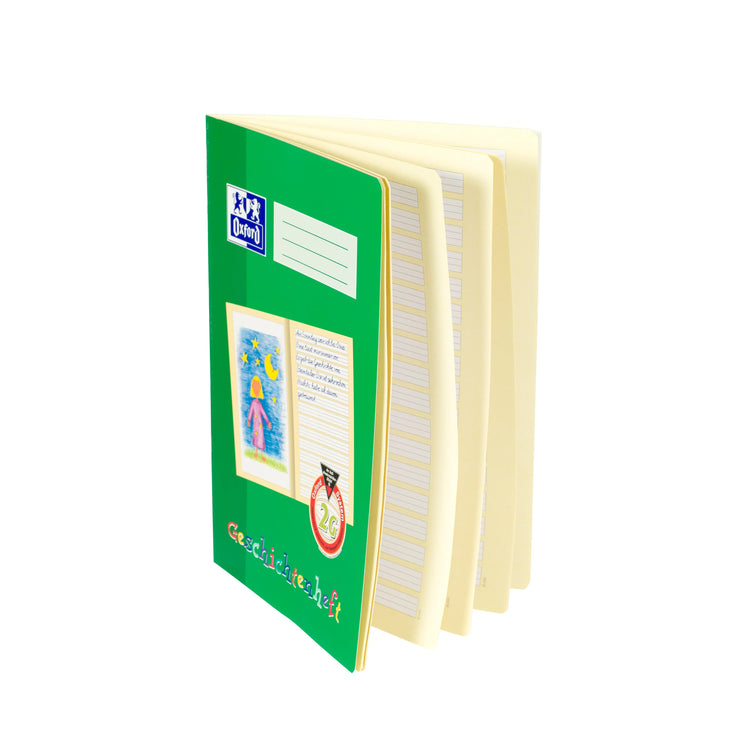 OXFORD Geschichtenheft Lineatur 2G blanko Rand rundum, Sie erhalten 3 Hefte