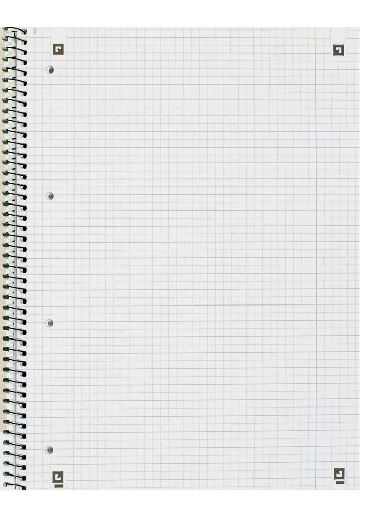 OXFORD Collegeblock Schule DIN A4 grün, liniert und kariert in einem, Sie erhalten 3 Blöcke