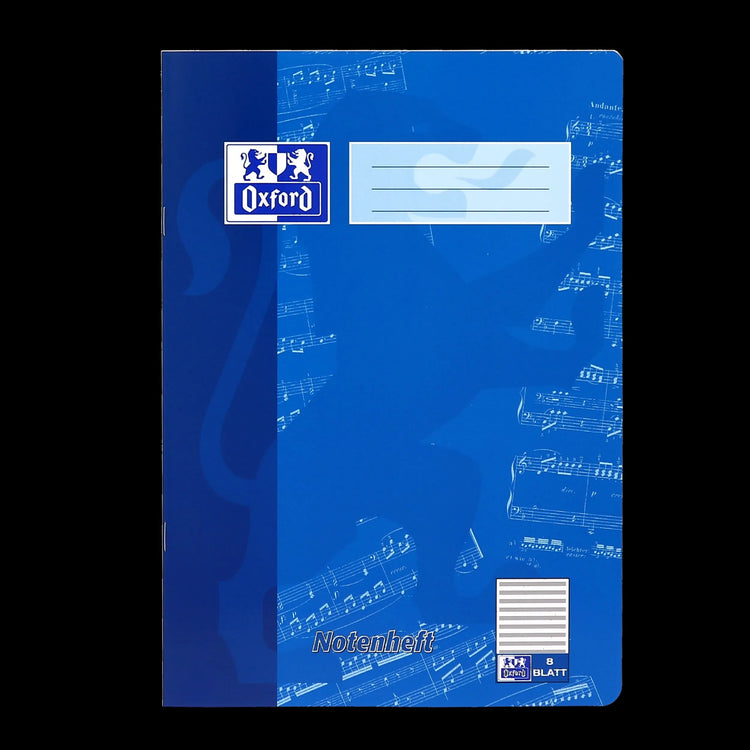 OXFORD Notenheft ohne Hilfslinien Lineatur 14 Notenlineatur ohne Rand, Sie erhalten 3 Hefte