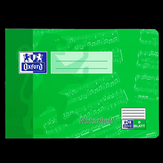 OXFORD Notenheft ohne Hilfslinien Lineatur 14 Notenlineatur ohne Rand A5, Sie erhalten 3 Hefte