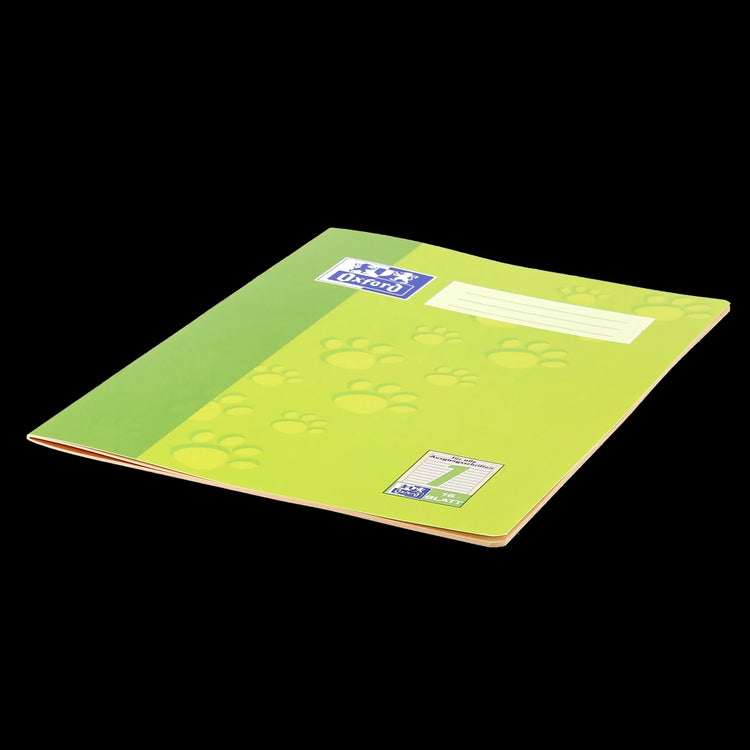 OXFORD Schulheft Lineatur 1 (1. Schuljahr) liniert, grün Rand rundum , Sie erhalten 3 Hefte