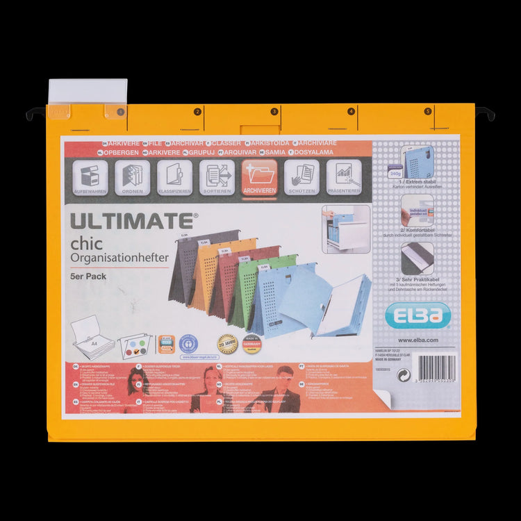 5 ELBA Personalhefter chic ULTIMATE Karton gelb