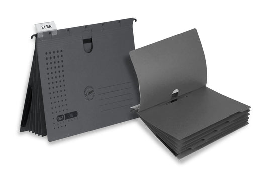 5 ELBA Personalhefter chic ULTIMATE Karton anthrazit