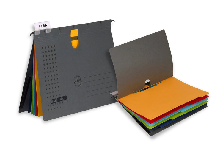 3 ELBA Personalhefter chic ULTIMATE Karton anthrazit