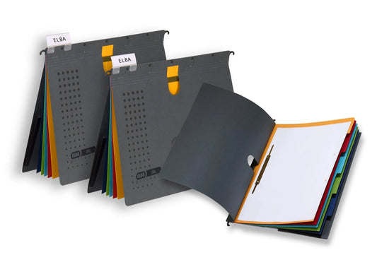 3 ELBA Personalhefter chic ULTIMATE Karton anthrazit