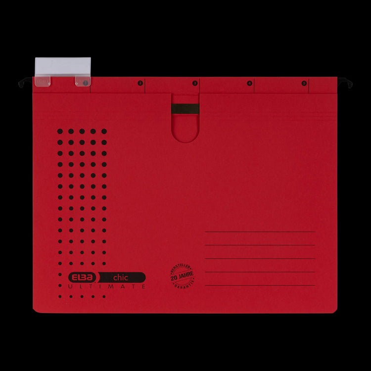 5 ELBA Hängehefter chic ULTIMATE Karton rot
