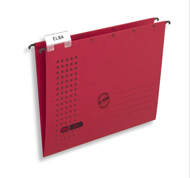 5 ELBA Hängemappen chic ULTIMATE rot