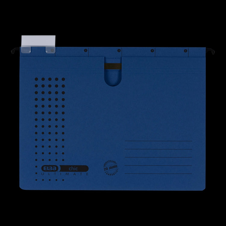 5 ELBA Hängehefter chic ULTIMATE Karton dunkelblau