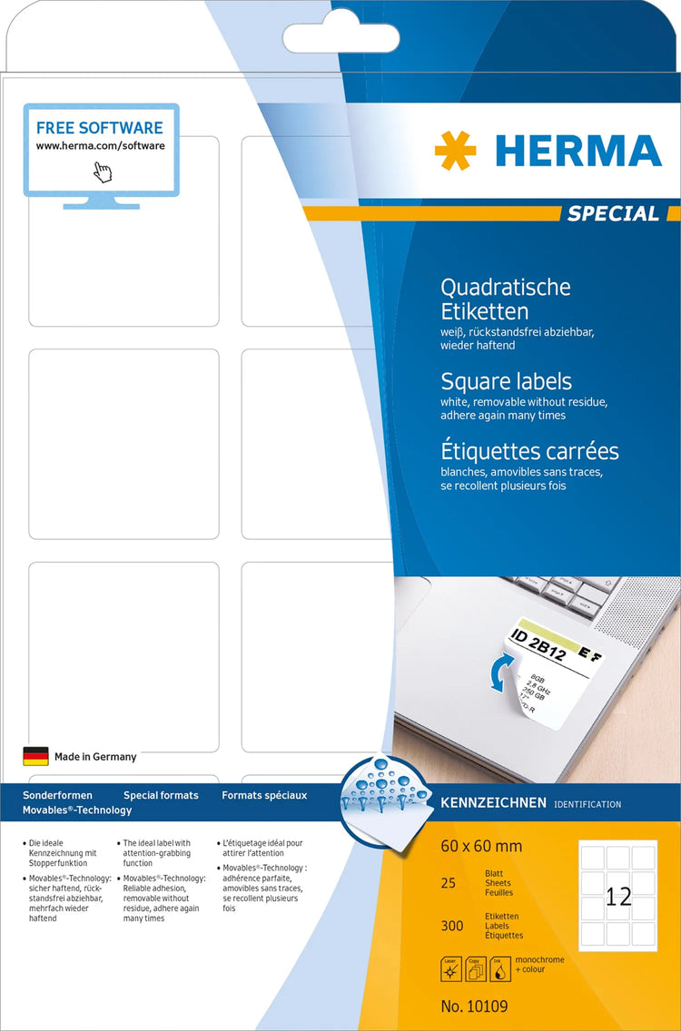 300 HERMA Etiketten 10109 weiß
