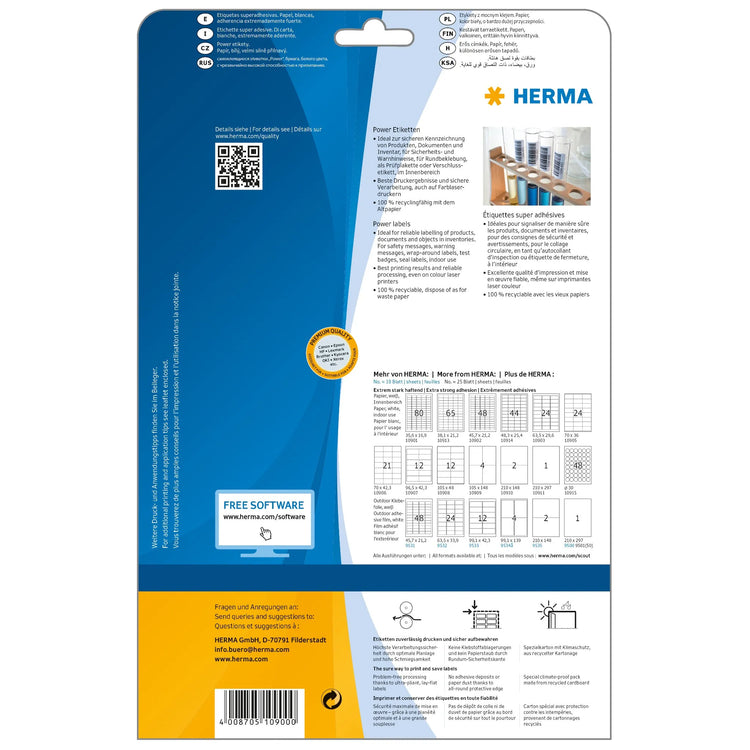 4.725 HERMA Etiketten 10900 weiß