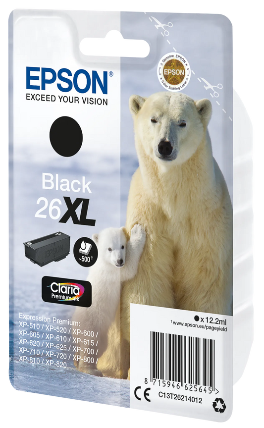 EPSON 26XL / T2621XL schwarz Tintenpatrone