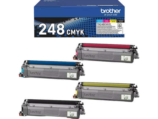Brother TN-248VAL Toner 4er-Set Schwarz/Cyan/Magenta/Gelb – Original, 4x 1.000 Seiten