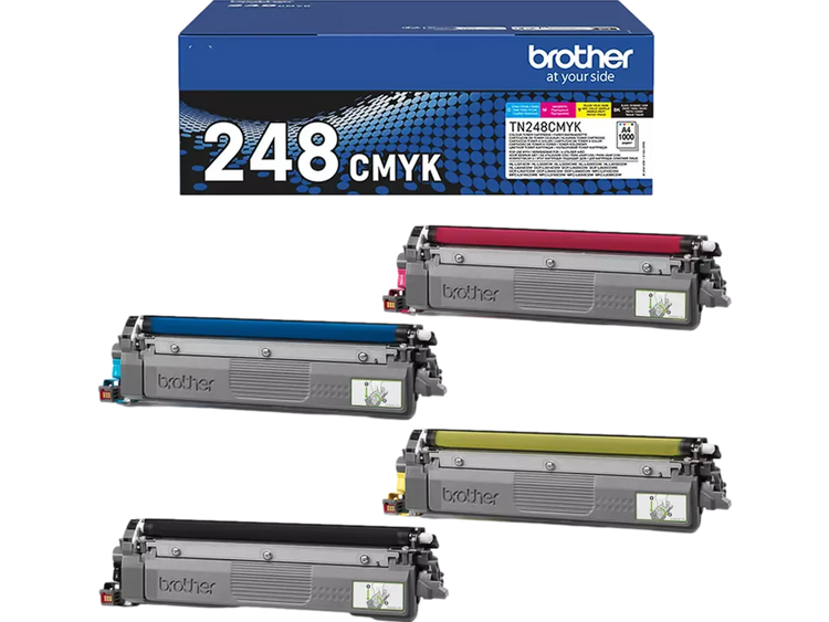 Brother TN-248VAL Toner 4er-Set Schwarz/Cyan/Magenta/Gelb – Original, 4x 1.000 Seiten