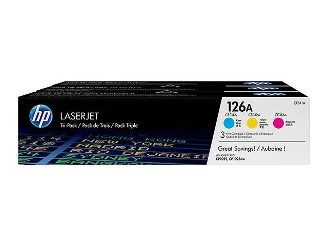 HP 126A (CF341A) cyan, magenta, gelb Tonerkartuschen, 3er-Set