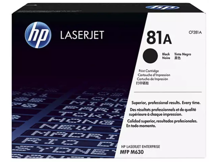 HP 81A (CF281A) Toner Schwarz – Original HP High Yield Tonerkartusche für Enterprise Drucker, 10.500 Seiten