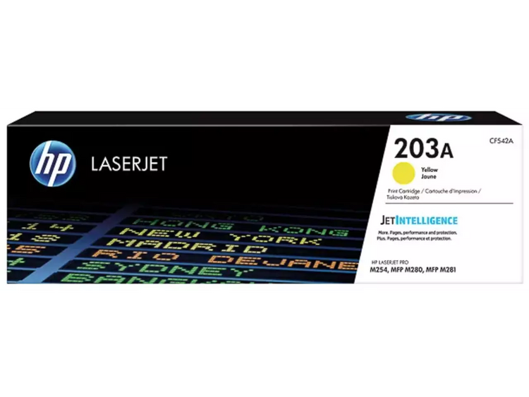 HP 203A (CF542A) Tonerkartusche Gelb – Original, 1.300 Seiten für HP Color LaserJet Pro M254 & M281
