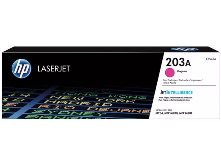 HP 203A (CF543A) Tonerkartusche Magenta – Original, 1.300 Seiten für HP Color LaserJet Pro 254 & MFP 280/281