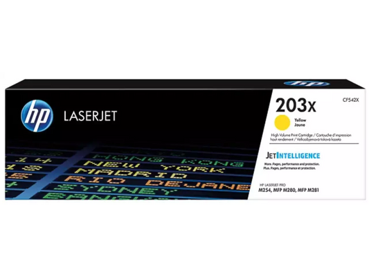 HP 203X (CF542X) Gelb Tonerkartusche – Original, 2.500 Seiten für HP Color LaserJet Pro M254 & M281
