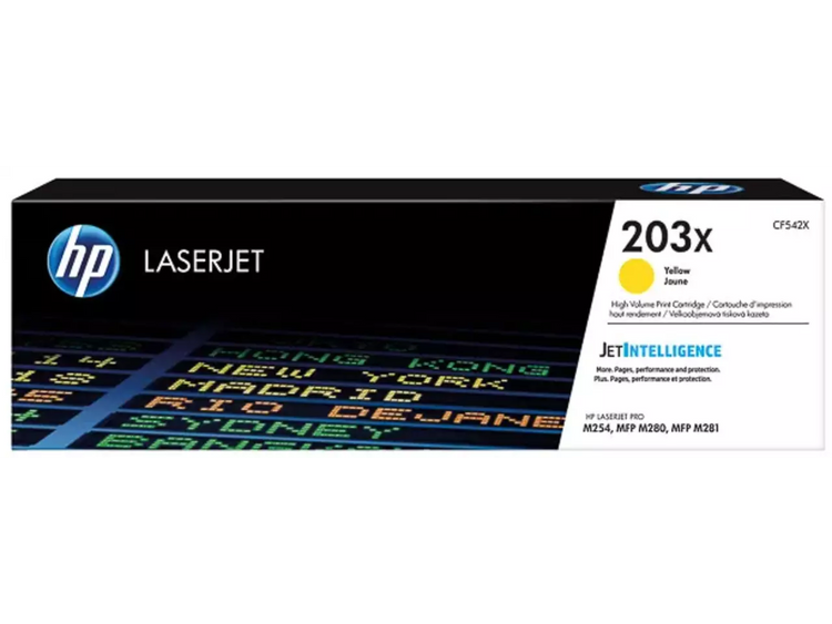 HP 203X (CF542X) Gelb Tonerkartusche – Original, 2.500 Seiten für HP Color LaserJet Pro M254 & M281