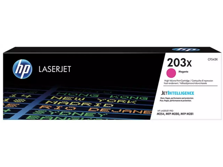 HP 203X (CF543X) Magenta Tonerkartusche – Original, 2.500 Seiten für HP Color LaserJet Pro M254 & M281