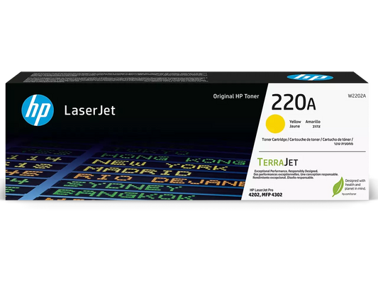 HP 220A (W2202A) Tonerkartusche Gelb – Original HP, 1.800 Seiten für LaserJet Pro 4202 & 4302