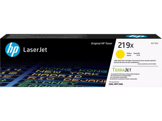 HP 219X (W2192X) Tonerkartusche Gelb – Original HP, 2.500 Seiten für LaserJet Pro 3202/3302