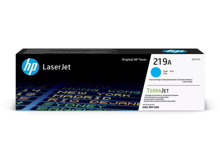 HP 219A (W2191A) Tonerkartusche Cyan – Original HP, 1.200 Seiten für LaserJet Pro 3202 & 3302