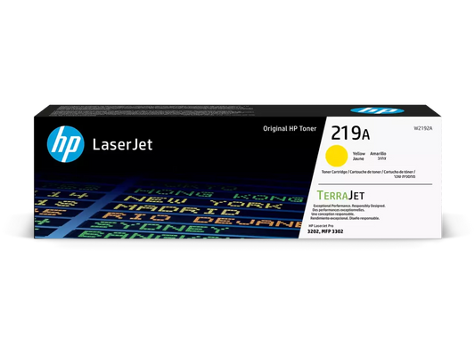 HP 219A (W2192A) Tonerkartusche Gelb – Original HP, 1.200 Seiten für LaserJet Pro 3202 & 3302