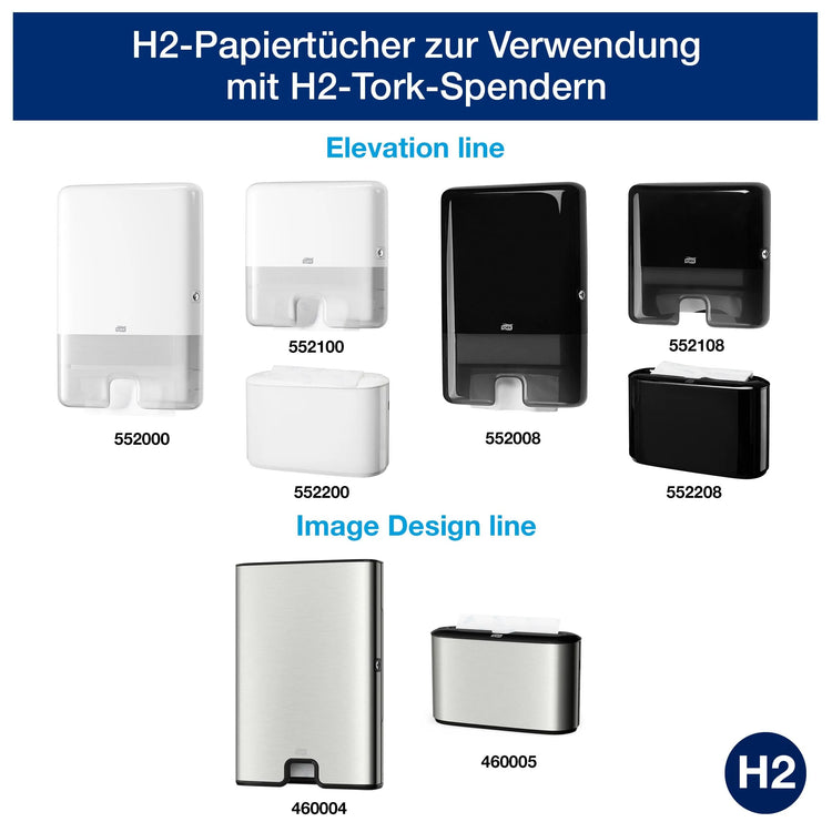 TORK Papierhandtücher 129089 Xpress® H2 Advanced schnellauflösend Interfold-Falzung 2-lagig 4.200 Tücher