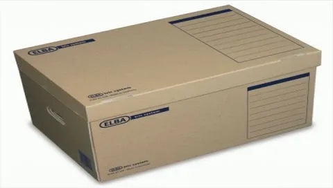 ELBA Archiv-Box, Aufbewahrungsbox tric system mit Klappdeckel, naturbraun, 10er Pack