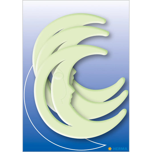 3 HERMA Leuchtaufkleber Mond