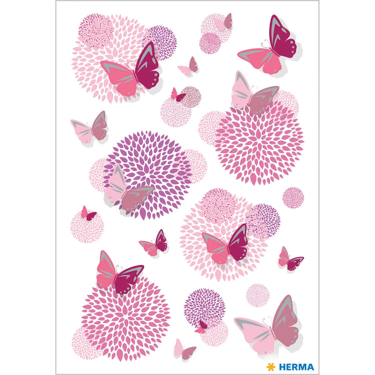 26 HERMA Aufkleber 15227 Schmetterlingsblumen