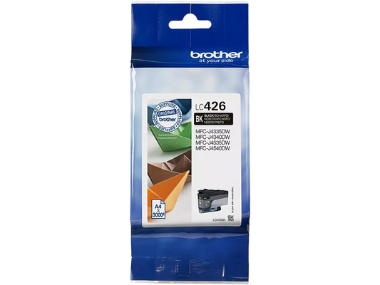 Brother LC-426BK Schwarz Druckerpatrone – Original | 3.000 Seiten | Kompatibel mit MFC-J4335DW/J4540DW