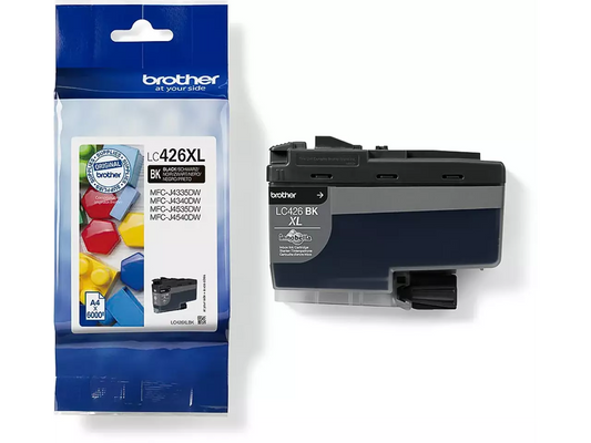 Brother LC-426XLBK Druckerpatrone Schwarz | XL | Original | ca. 6.000 Seiten | Für MFC-J4335DW, J4340DW, J4540DW