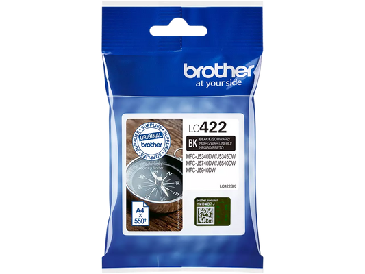 Brother LC-422BK Schwarz Druckerpatrone – Original, 550 Seiten, für MFC-J Serie