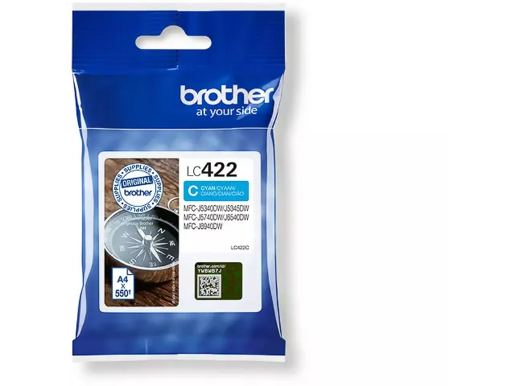 Brother LC-422BK Schwarz Druckerpatrone | Original | 550 Seiten