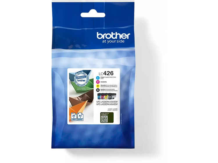 Brother LC-426VAL 4er-Set Druckerpatronen – Schwarz, Cyan, Magenta, Gelb | Original | Für MFC-J4335DW, J4340DW, J4540DW