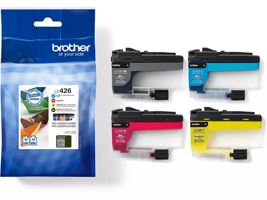 Brother LC-426VAL 4er-Set Druckerpatronen – Schwarz, Cyan, Magenta, Gelb | Original | Für MFC-J4335DW, J4340DW, J4540DW