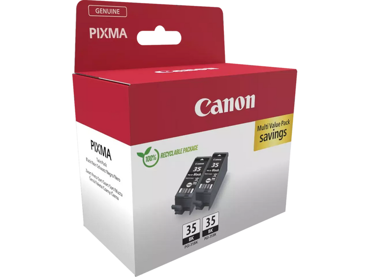Canon PGI-35 BK Twin-Pack – Original Druckerpatronen Schwarz, 2x 9,3 ml