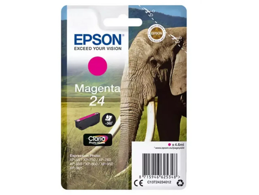 EPSON 24 / T2423 Magenta Druckerpatrone – Original für brillante Farbausdrucke