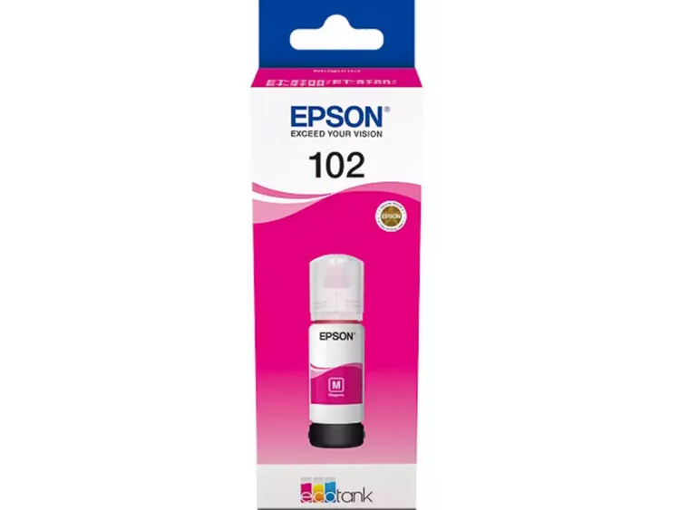 EPSON 102/T03R34 Magenta Tintenflasche – Original für EcoTank Drucker (70 ml, 6000 Seiten)