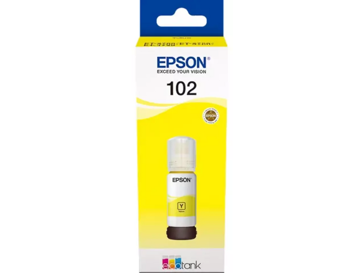 EPSON 102/T03R44 Tintenflasche Gelb – Original EPSON, 70 ml, 6.000 Seiten, brillante Farben