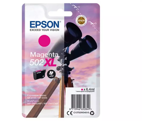 EPSON 502XL/T02W34 magenta Druckerpatrone – Original, hohe Reichweite
