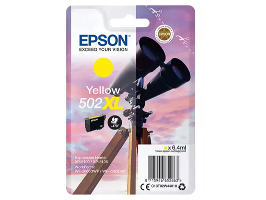 EPSON 502XL/T02W44 gelb Druckerpatrone – Original, hohe Reichweite