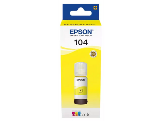 EPSON 104/T00P44 Tintenflasche Gelb – Original für EcoTank
