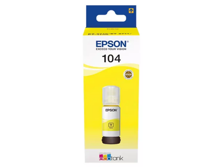 EPSON 104/T00P44 Tintenflasche Gelb – Original für EcoTank