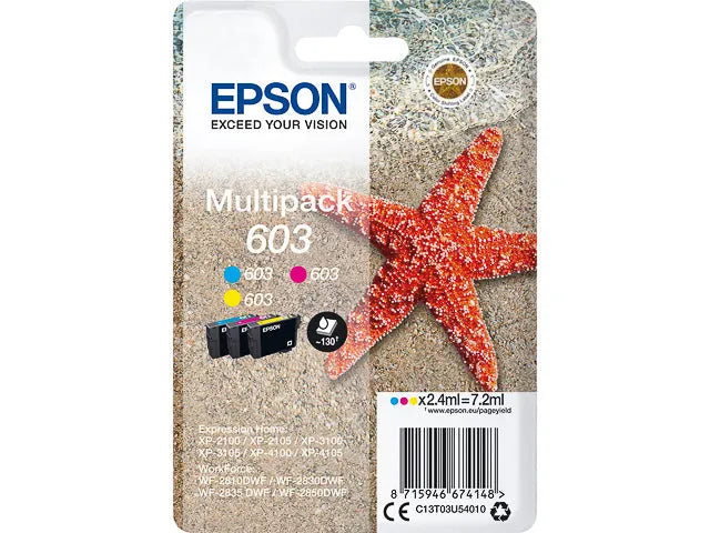EPSON 603/T03U54 cyan, magenta, gelb Druckerpatronen, 3er-Set