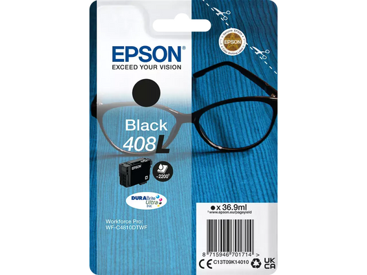 EPSON 408L / T09K1 schwarz Druckerpatrone – Original, 36,9 ml, bis 2.200 Seiten