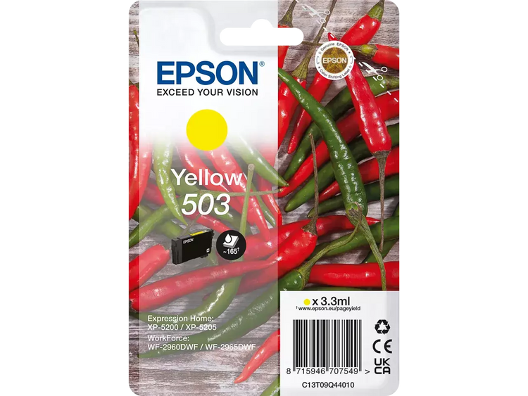 EPSON 503 / T09Q44 Gelb Druckerpatrone – Original, 165 Seiten