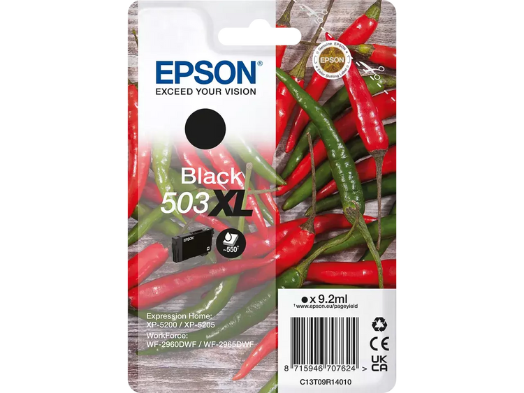 EPSON 503XL / T09R14 Druckerpatrone Schwarz – Original, 9,2 ml, ca. 550 Seiten